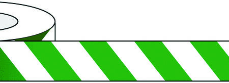 AMT50/GW - 50mm x 33m Green & White Tape