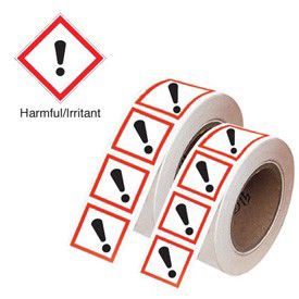 GHSR21DA - 21x21mm Harmful GHS Symbols on a roll