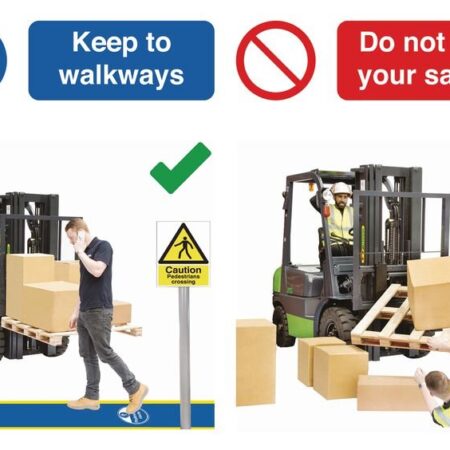 MM111A3LRP - 297 X 420mm Keep to walkways / Do not risk your safety - Rigid